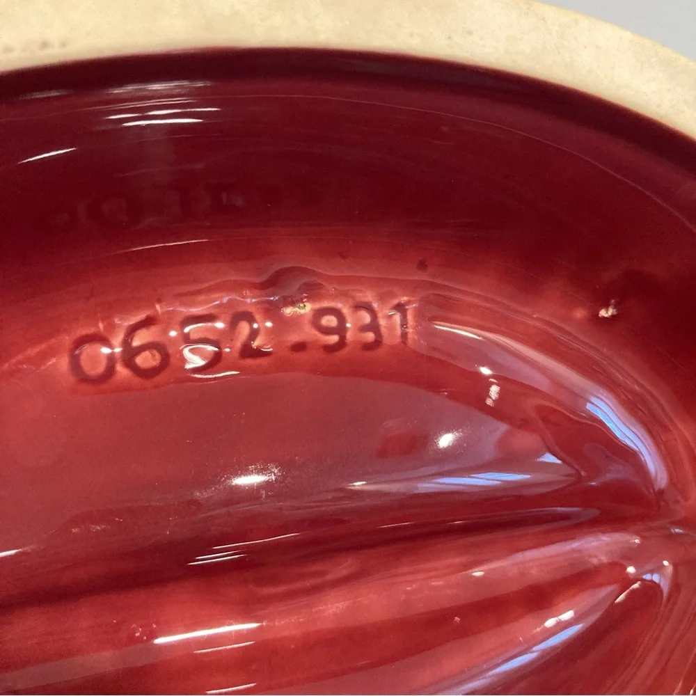 Vintage France Appolia Covered Casserole Dish Red Holly Berry Christmas Fall